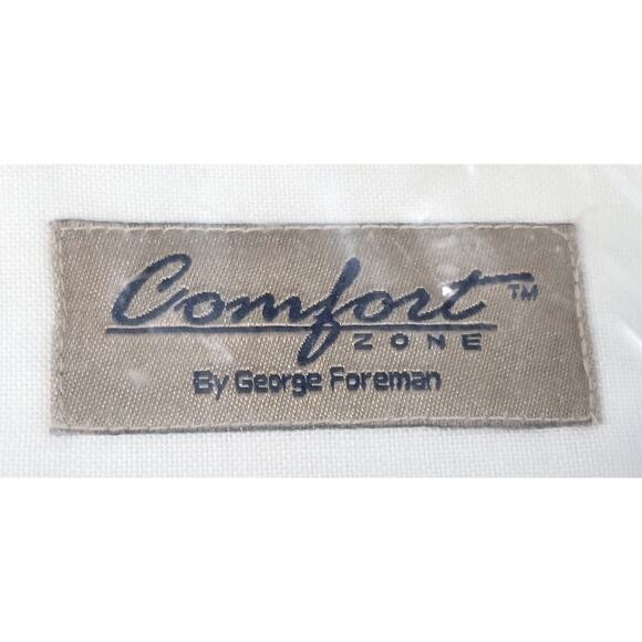 George Foreman Comfort Zone Men's White Button Up Short Sleeve Shirt Size 17.5 - Picture 3 of 6